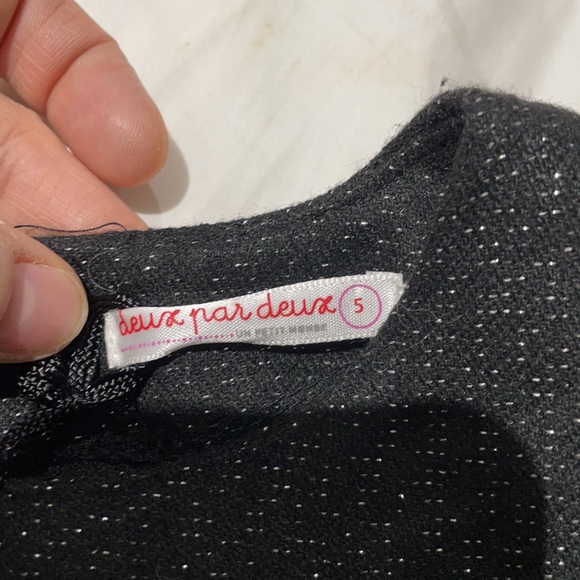 Deux par Deux 5 black shimmer drop waist dress NWT - Picture 6 of 9
